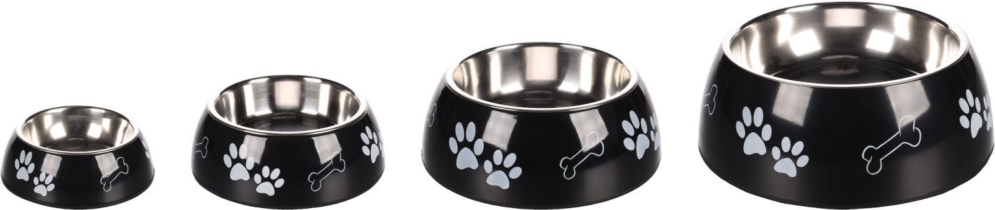 Divar Bowl Round Black &amp; Silver