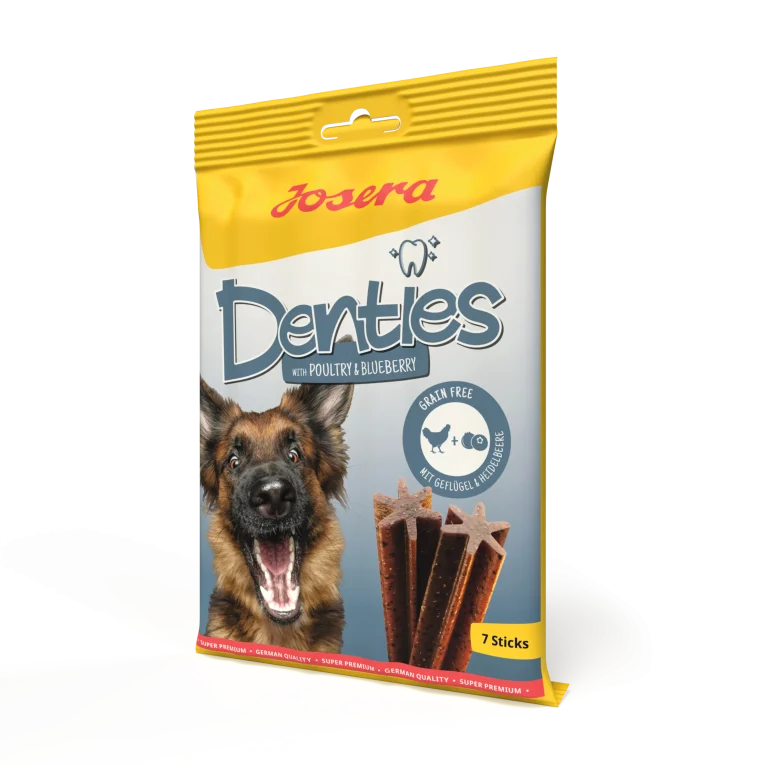 4032254768982_Hund_Josera_Denties_PoultryBlueberry_180g_seitlich