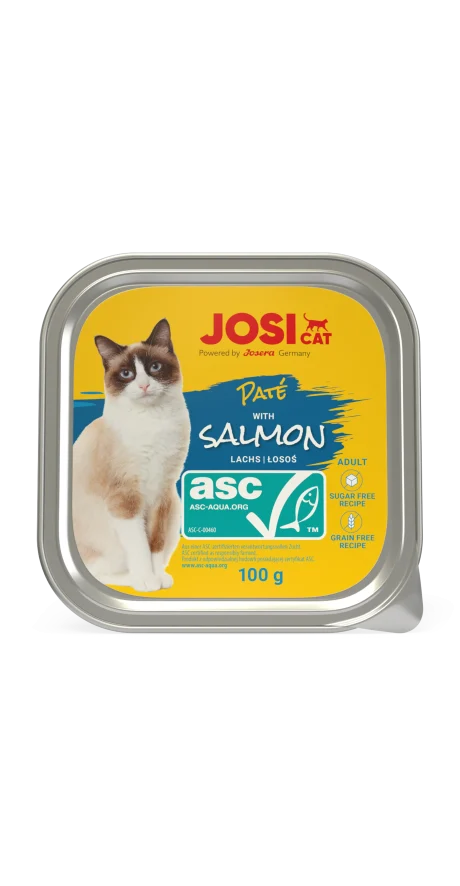JosiCat Paté with ASC Salmon 100g Alu Expiring 25/03/2026